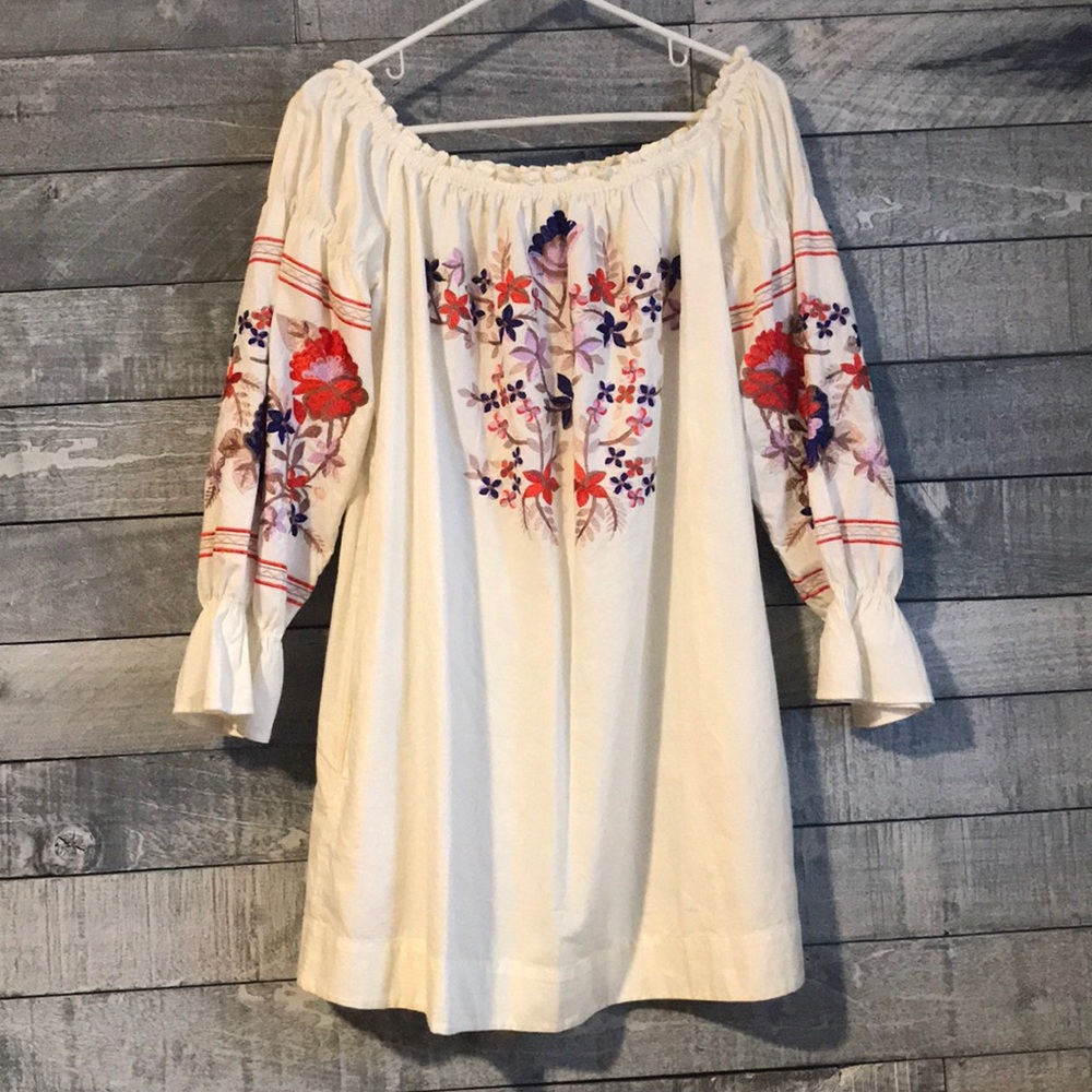 Free People embroidered tunic dress